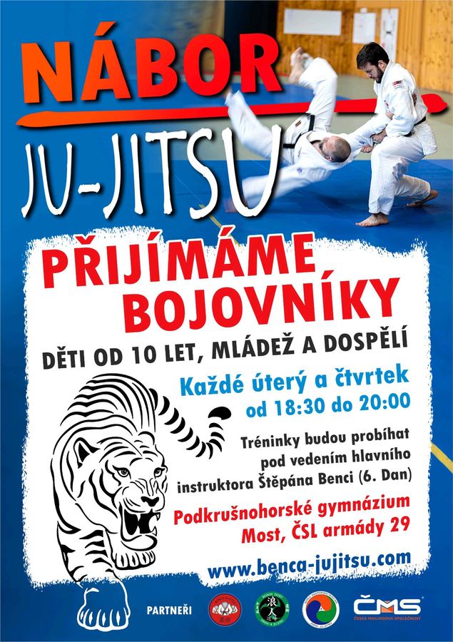 Nábor Ju-jitsu Most - plakát